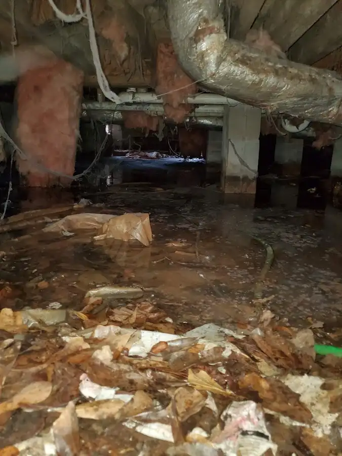 Crawl space flood assessment for Commercial Water Damage Restoration in Page
