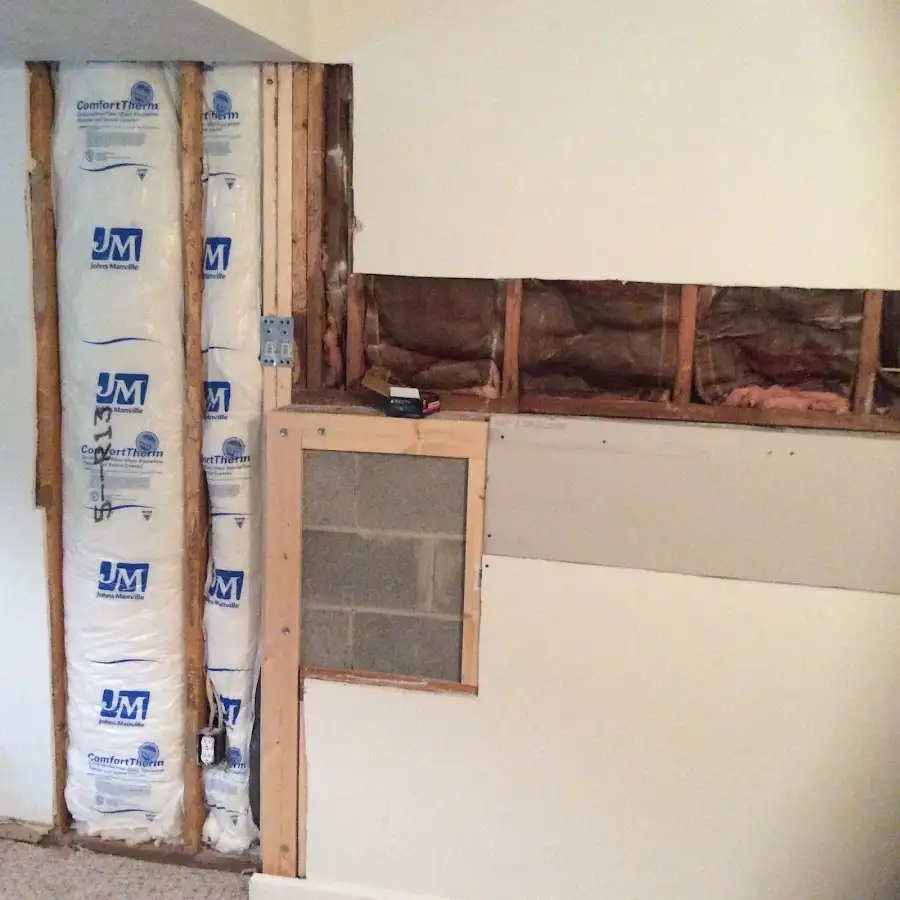 Wall insulation replacement during Contents Cleaning & Restoration in Page